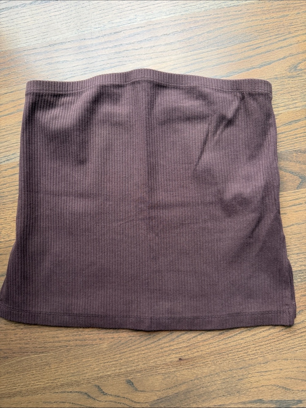 Women’s Ribbed Tube top in Dark Brown